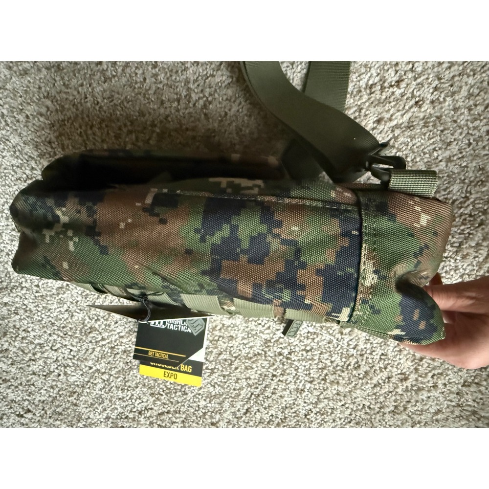 NWT Highland Tactical Sling Bag MOLLE Webbing Green Digital Camo Shoulder‎ Pack - Picture 9 of 11